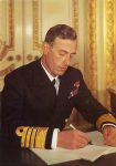 (235) Lord Louis Mountbatten, WWII (modern postcard)