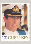 (1731) Stamp card from Guernsey on occasion of wedding Diana & Charles, 1981