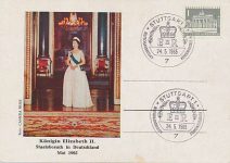 (932) Queen Elizabeth - German maxicard 1965