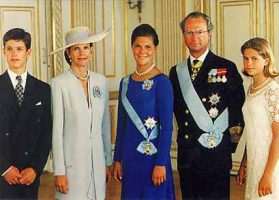 (73) Silvia & Carl Gustaf with children (Victoria 18 years old)