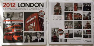 (18) Calendar 2012 London commemorative calender (30 x 30 cm)