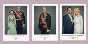 (505) Set of 3 postcards of Harald, Sonja, Haakon and Mette-Marit